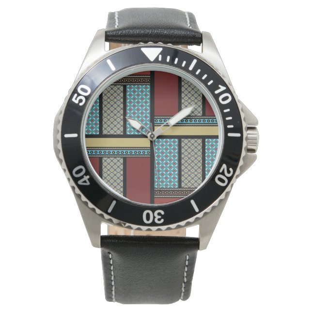 Mexican Block Pattern 1 Watch (Front)