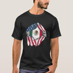 Mexican Blood Inside Me  Mexico Flag T-Shirt