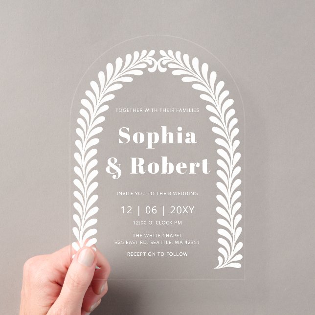 Mexican Blue Talavera Wedding Acrylic Invitations (Insitu (Handheld))