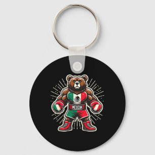 Mexican Boxing Bear  Keychain