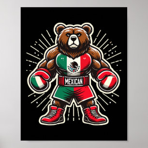 Mexican Boxing Bear  Poster