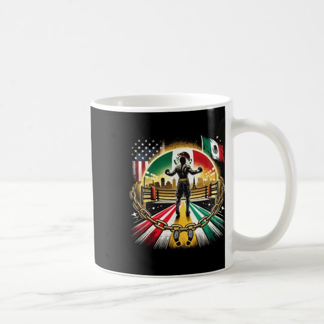 Mexican Boxing Champion Strength And Glory  Coffee Mug (Right)