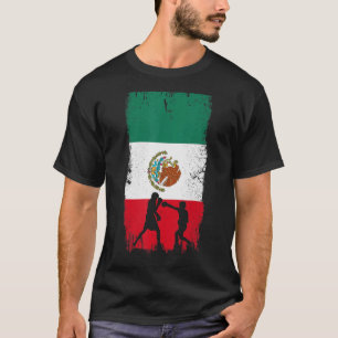 Mexican Boxing Design Mexico Flag   T-Shirt