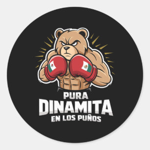 Mexican Boxing For Boys Mexico Pura Dinamita En Lo Classic Round Sticker