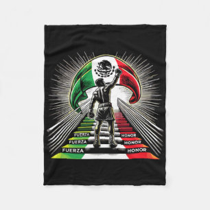 Mexican Boxing Fuerza Honour Spirit Fleece Blanket