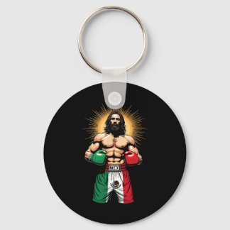 Mexican Boxing Jesus Christ Mex Boxing Shorts  Keychain