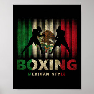 Mexican Boxing Vintage Mexico Flag Mexican Boxing  Poster
