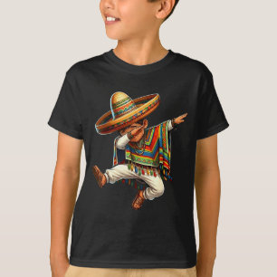 Mexican boy dabbing cinco de mayo poncho T-Shirt