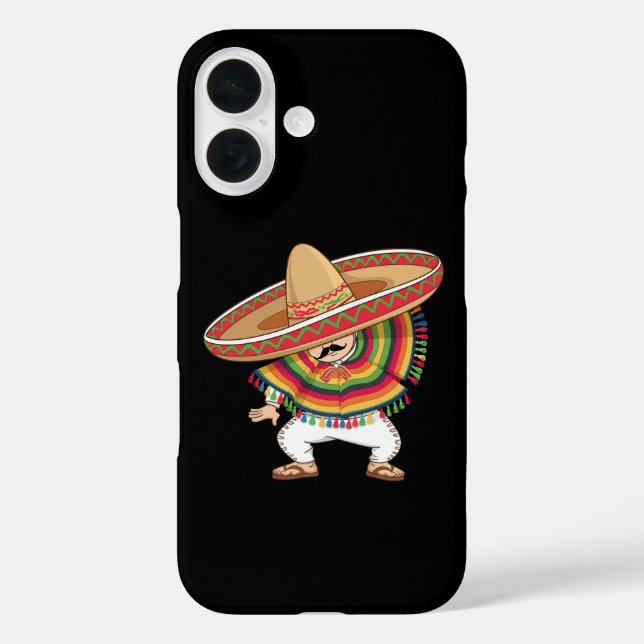 Mexican Boy Dabbing Poncho Cinco de Mayo Case-Mate iPhone Case (Back)