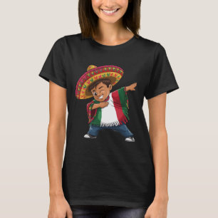 Mexican Boy Dabbing Poncho Fiesta Cinco De Mayo T-Shirt