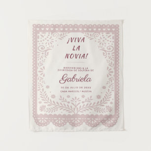 Mexican Bridal Shower Dusty Rose Viva la Novia Tapestry