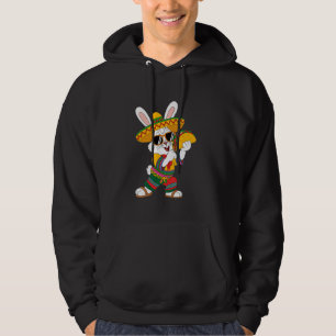 Mexican Bunny Taco Poncho Sombrero Funny Hispanic  Hoodie