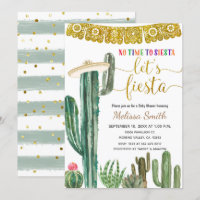 Mexican Cactus Let's Fiesta Baby Shower 