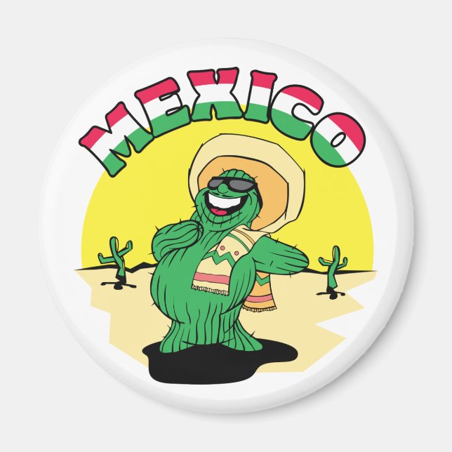 Mexican Cactus Magnet (Front)