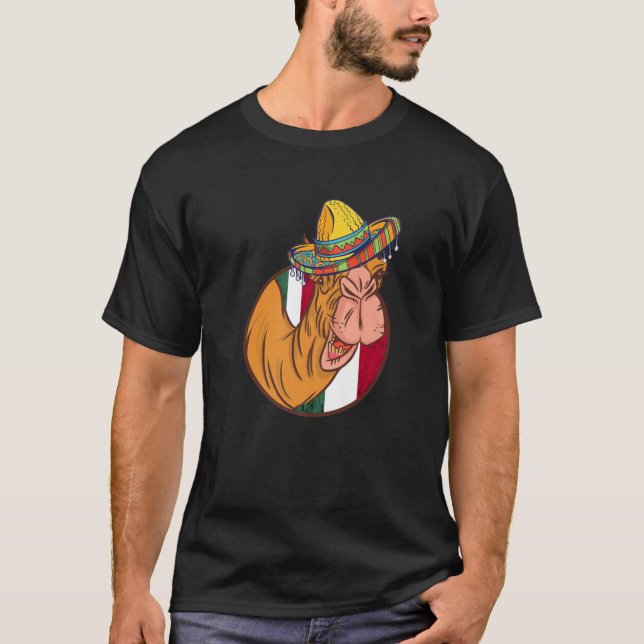 Mexican Camel Hat Sombrero Funny Camel Life Mexico T-Shirt (Front)