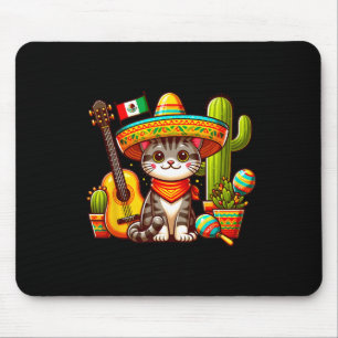 Mexican Cat Cinco De Mayo Kitten Let's Fiesta Viva Mouse Pad