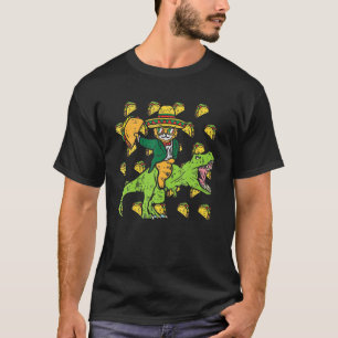 Mexican Cat Trex Tacos Funny Cinco De Mayo Fiesta T-Shirt