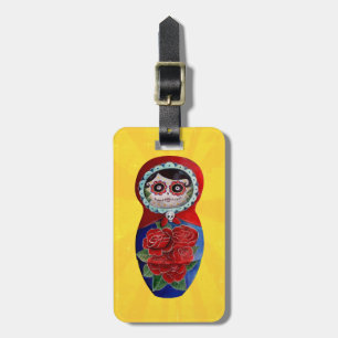 Mexican Catrina Matryoshka Luggage Tag
