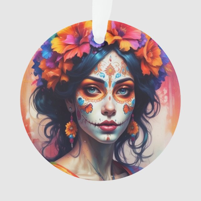 Mexican Catrina watercolor (devant)