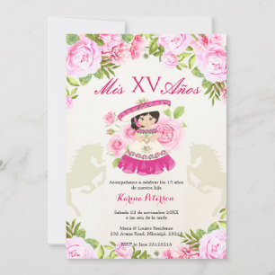 Mexican Charra 15 Quinceanera Invitation