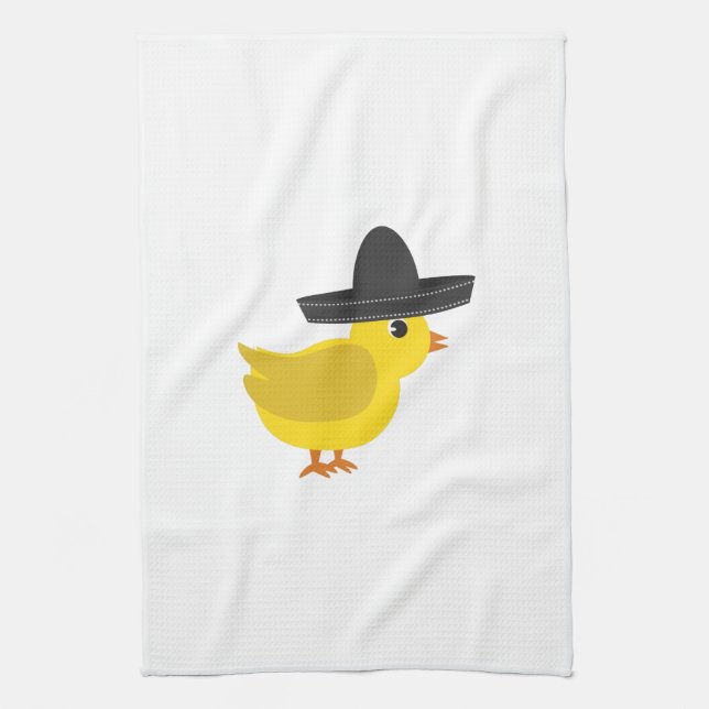 Mexican Chick Kitchen Towel (Vertical)