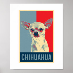 Mexican Chihuahua Dog Portrait Pop Art Poster