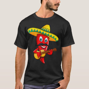 Mexican Chili Mariachi Guitar Musician Premium T-Shirt