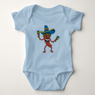 Mexican Chili Pepper Baby Bodysuit