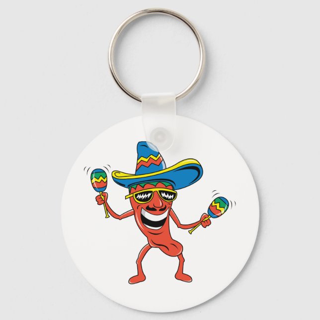 Mexican Chili Pepper Keychain (Front)
