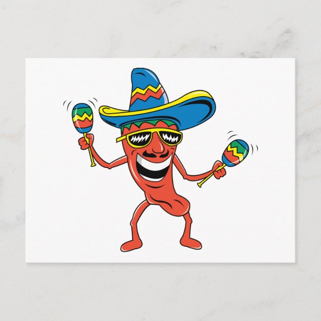 Mexican Chili Pepper Postcard (Front)