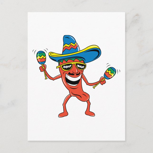 Mexican Chili Pepper Postcard (Front)