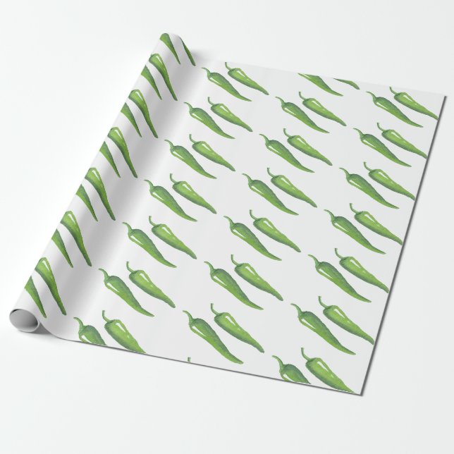 Mexican Chili Wrapping Paper (Unrolled)