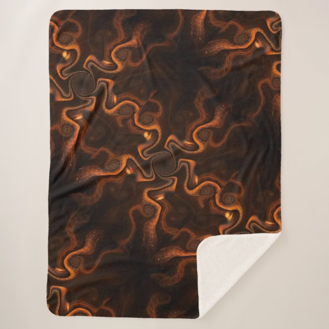 Mexican Chocolate Sherpa Blanket (Front)