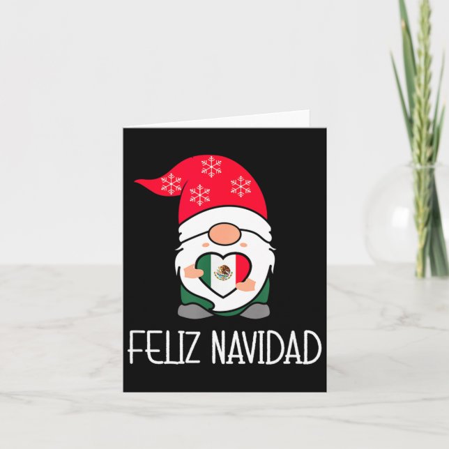Mexican Christmas Gnome Feliz Navidad Mexico  Card (Front)