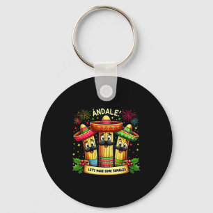 Mexican Christmas Tamale Ándale Let’s Make Some Ta Keychain