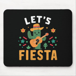 Mexican Cinco De Mayo Cactus Guitar For Men Women  Mouse Pad