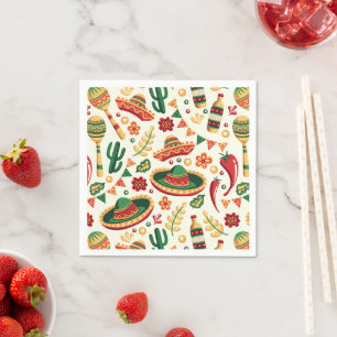 Mexican Cinco De Mayo Pattern  Napkin