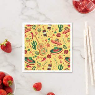 Mexican Cinco De Mayo Pattern  Napkin