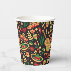 Mexican Cinco De Mayo Pattern  Paper Cups