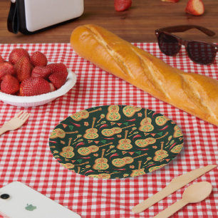 Mexican Cinco De Mayo Pattern  Paper Plate