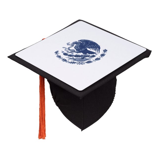Mexican coat of arms graduation cap topper (Angled)