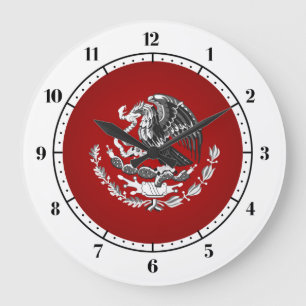 Mexican coat of arms large clock