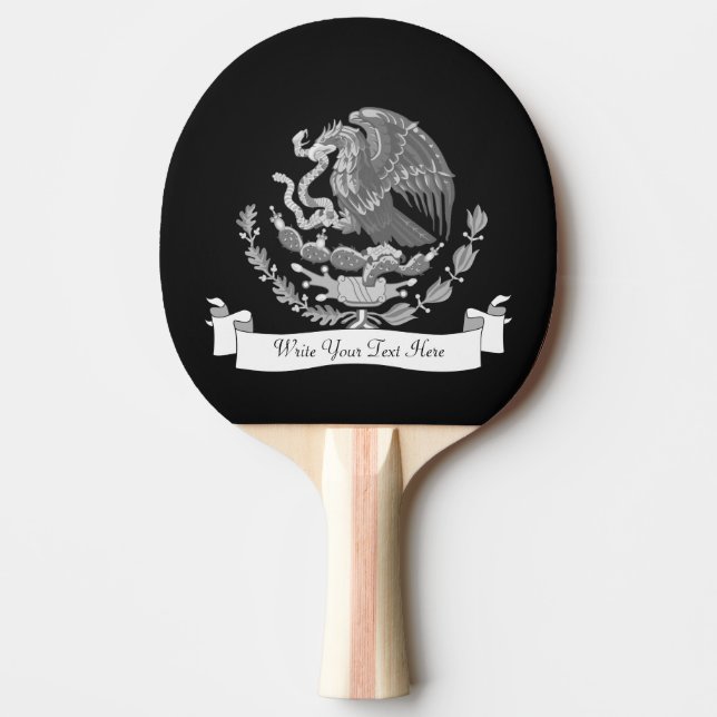 Mexican coat of arms ping pong paddle (Front)