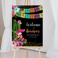 Mexican Colourful Fiesta Floral Birthday Welcome