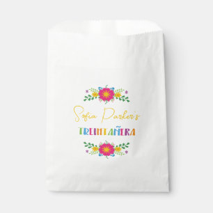 Mexican colourful Fiesta floral Treintañera Favour Bag