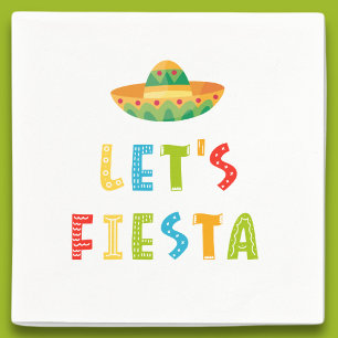 Mexican Colourful Let's Fiesta Napkin