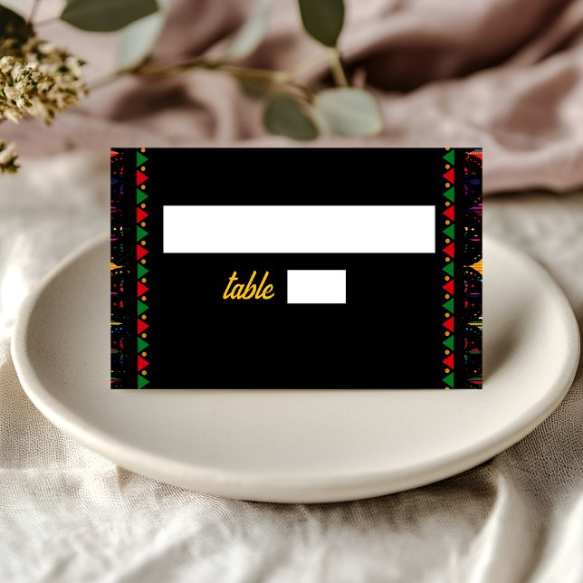 Mexican colourful wedding  place card (Creator Uploaded)