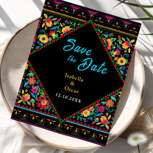 Mexican colourful wedding save the date