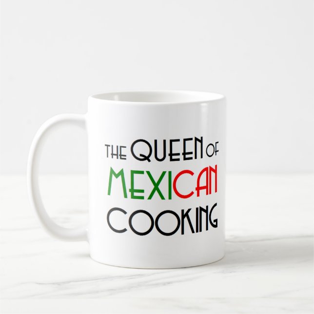 mexican cooking queen coffee mug (Left)