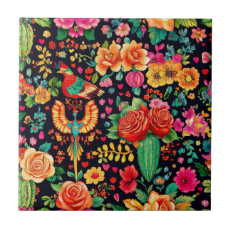 Mexican Corazón del Jardín Tile